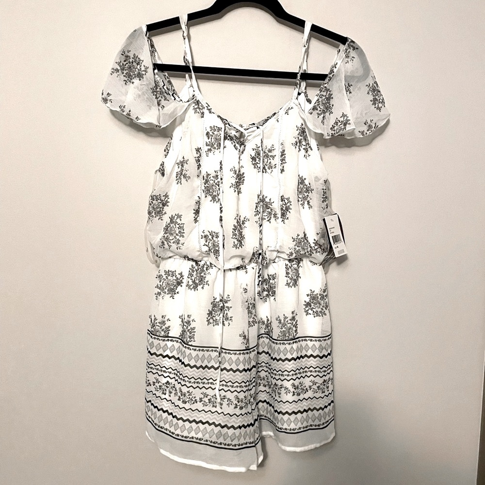 Cold shoulder romper